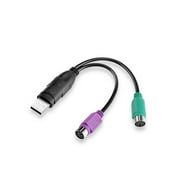 USB To PS2 USB-To-PS2 Computer Keyboard/&Mouse Adapter Connection Y Cable HV